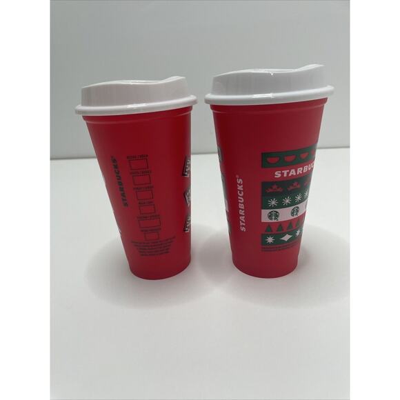 2 Starbuck Holiday Limited Ed 2013 Christmas Reusable Hot Drink Cup Grande 16oz - Picture 2 of 8